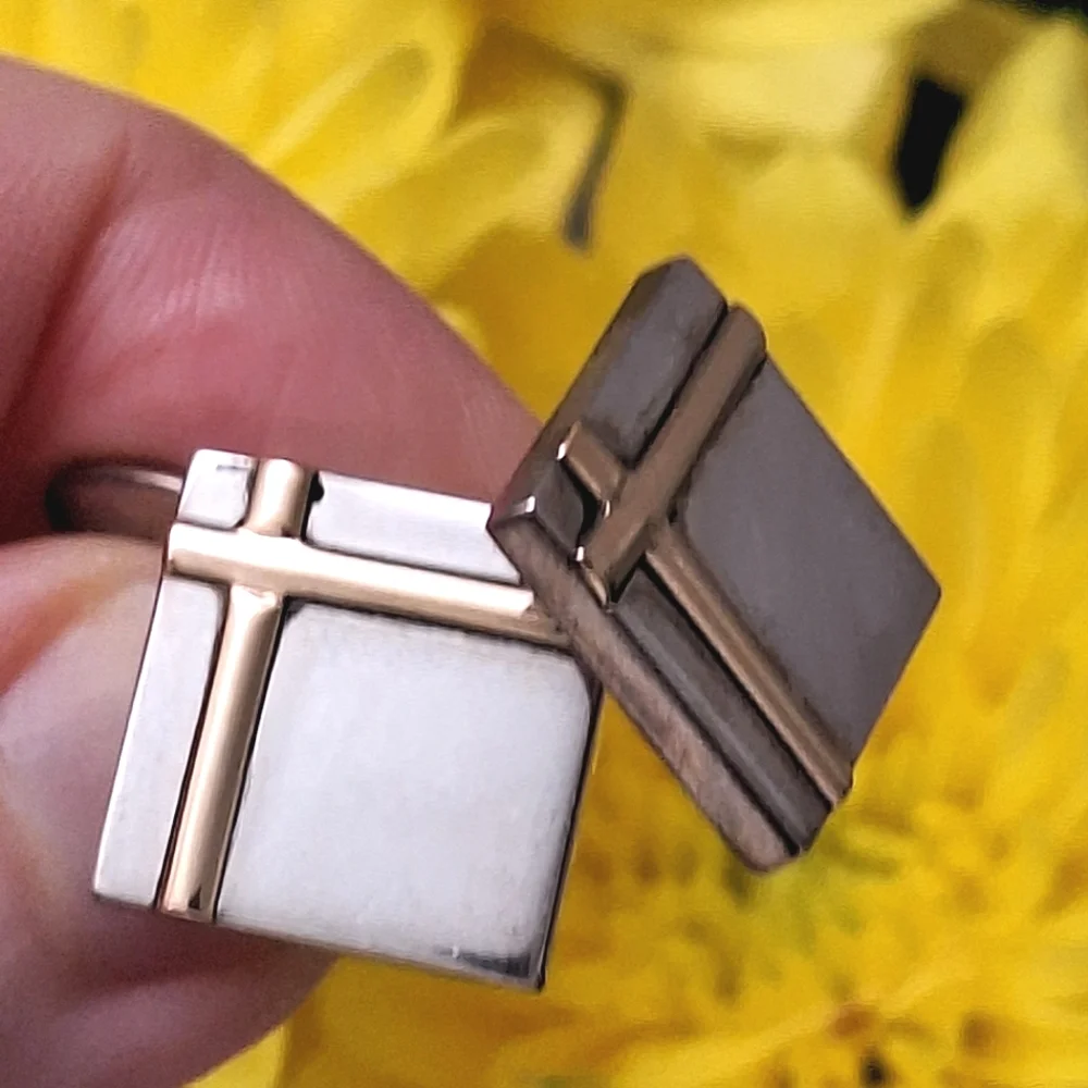 PETER BRAMS DESIGN | Sterling Silver & Gold Cuff Links